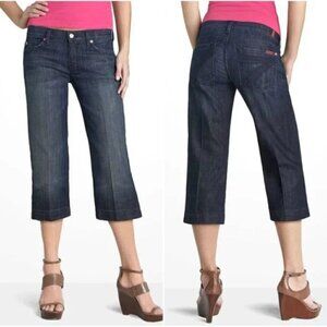 7 For All Mankind Dark Wash Cropped Jeans